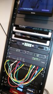 Rack apparati audio video installato presso il Teatro Maggiore di Verbania